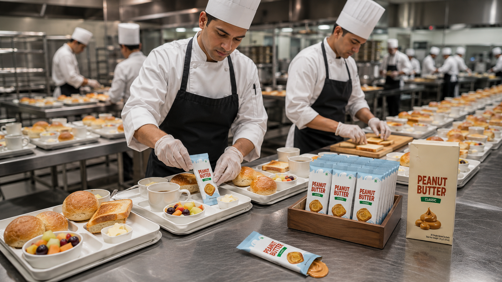 Peanut Butter Sachets Used in Commercial Foodservice